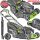  Petrol lawn mower with NAC basket, 202 cm³ capacity. Basket 60 l, cutting width 53 cm