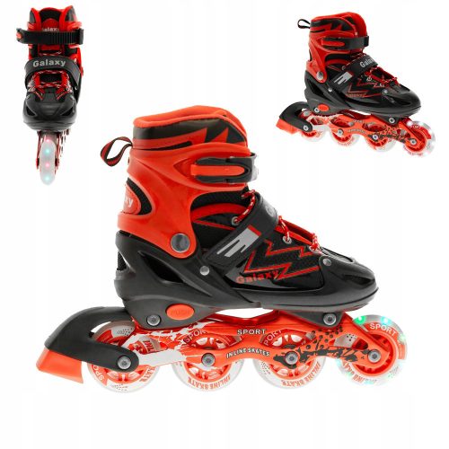  Patins à roues alignées patins réglables noir 38-41 roue LED