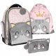 Adorable PASO KOTEK 5-Piece School Set: Backpack, Shoe Bag, Pencil Case, Water Bottle, & Lunchbox