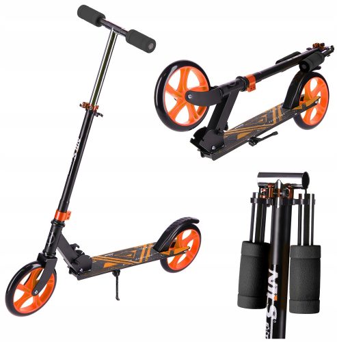  NILS foldable city scooter with large wheels, 200 mm, for teenagers, adjustable