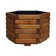  ZPD flowerpot, 60 cm x 53 x 35 cm, diameter 60 cm, wood tones in brown and beige