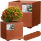  Deroma flowerpot 39 cm x 39 x 39 cm plastic copper, brass, orange tones