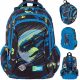  ST.RIGHT School Backpack with Multiple Compartments, Black, Blue Shades, Multi-Colour, 20 l