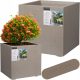  Deroma flowerpot 39 cm x 39 x 39 cm, plastic, brown and beige tones