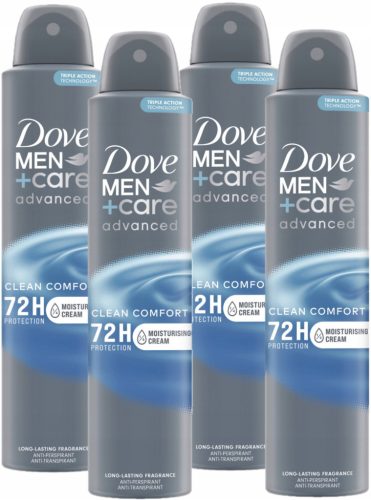  Dove Men+Care Clean Comfort Antitranspirant Spray 4x200 ml