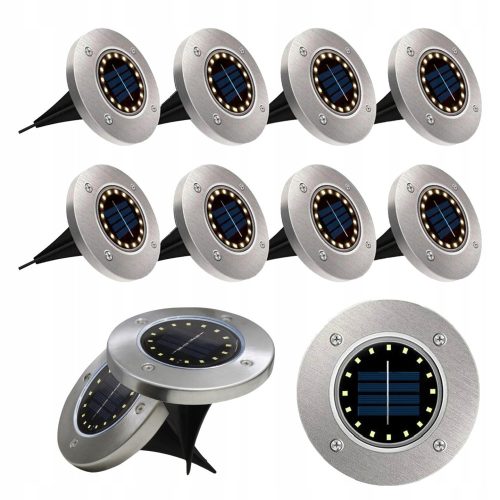  ARSA GO solar lamp, silver, 13 cm, 8 pcs.