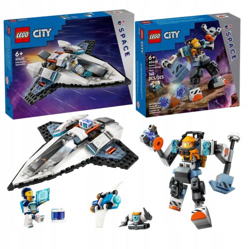  LEGO City 60428 Space Mech + LEGO City 60430 Interstellar Spaceship