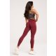  GYM GLAMOUR BASIC BURGUNDY LEGGINGS