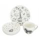  Fine ZOO children's tableware set (plate, bowl, cup)