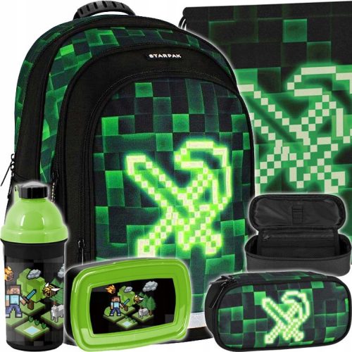  Starpak Multi-Compartment School Backpack, Black, Green Tones + 4 more products