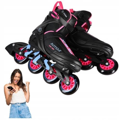  ARMOUR NILS EXTREME ROLLERS EN LIGNE NA22151 NOIR ET ROSE TAILLE 44 + Guide du sport CGROT