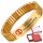  GOLD PLATED BAND bracelet on elastic band PACEMAKER, Steel