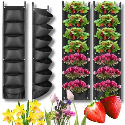  SHOPII flowerpot 100 cm x 30 x 100 cm black felt