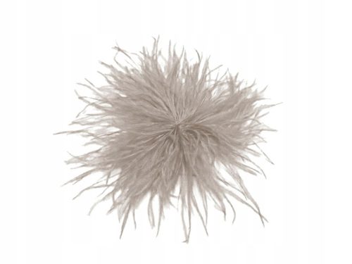  Brooch with ostrich feathers and marabou, light beige