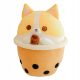  MASCOT PLUSH TOY BUBBLE TEA SWEET DOG DOG IN A KAWAII MUG 45 cm