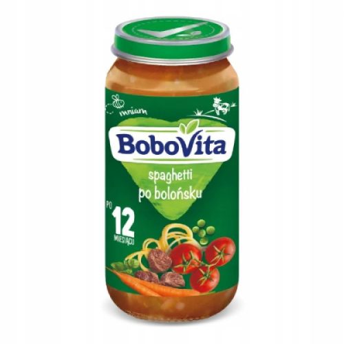 BoboVita Dinner Spaghetti Bolognese 1-3 years 6x250g from 12 months 250 g pasta, vegetables, beef