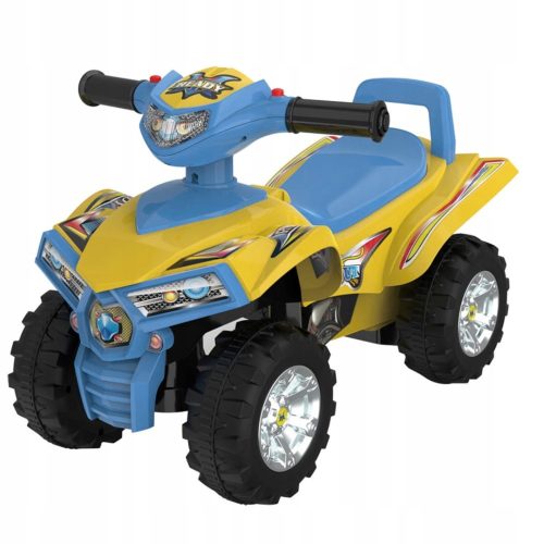  Quad ride-on for a one-year-old child, blue and yellow