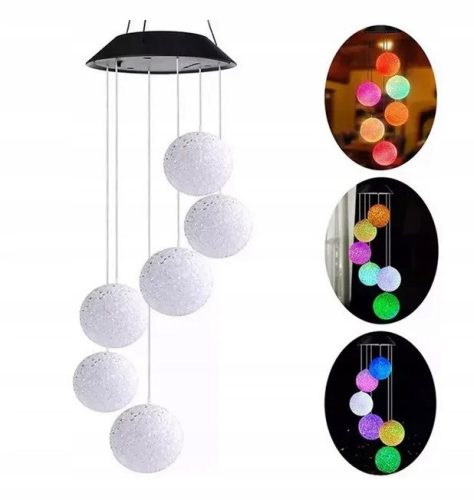  LAMPE LED, BOULES SOLAIRES LUMINEUSES POUR TERRASSE, GAZEBO, GUIRLANDE DE CLOCHES