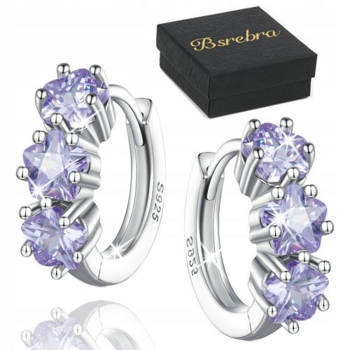  Silver earrings 925 HOOPS Silver earrings Rhodium plated