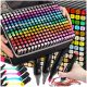  ALCOHOL MARKERS, TRIPS, PENS, MARKER WITH BAG, 262 PIECES, DOUBLE-SIDED PER