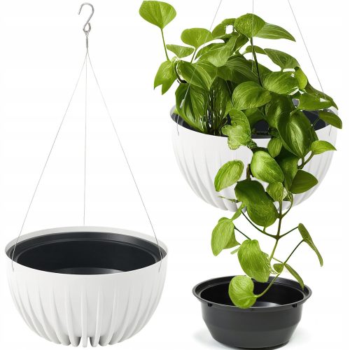  Flowerpot Lamela 30 cm x 30 x 15.6 cm diameter 30 cm plastic white