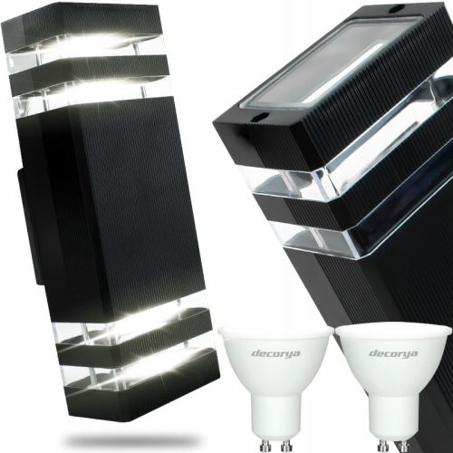  Masterled garden wall light black GU10 35 W + GU10 LED bulb neutral white 4000K 5W