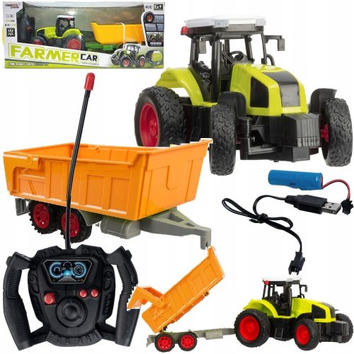  LARGE RC TRACTOR WITH TRAILER 39 cm RC TRACTOR USB charging
