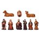  CERAMIC NATIVE FIGURES JOSEPH MARIA BETHLEHEM 8 CM 9 PIECES