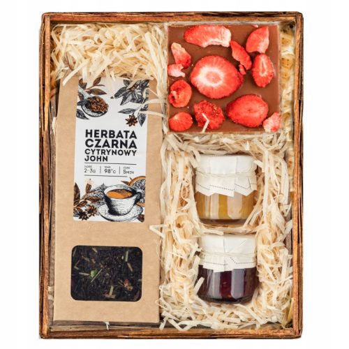  GIFT BASKET tea chocolate gift KRAFT