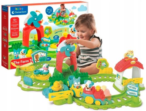  INTERACTIVE FARM-TRAIN-ANIMALS-CLEMENTONI-SET