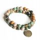  WOMEN'S BRACELET SET 2in1 TREE OF LIFE NATURAL STONES