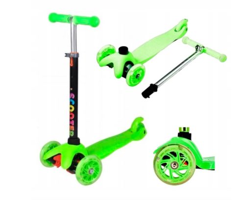  FOLDABLE TRICYCLE BALANCING SCOOTER LED GREEN