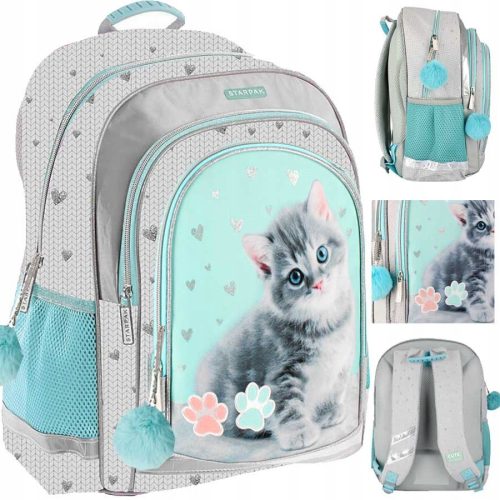  Starpak school backpack with multiple compartments, black, 23 years old
