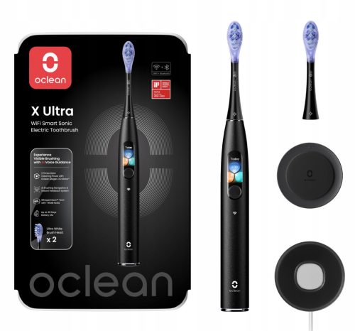  OCLEAN X ultrasonic toothbrush, black, 2 tips, handle