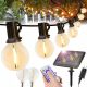  SOLAR GARDEN GARLAND LIGHT CHAIN 10M 30+2ST G40 BULB WITH REMOTE CONTROL