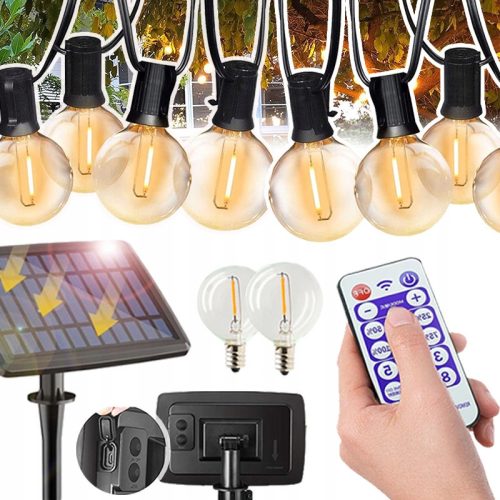  50 IN 1 GARLAND GARDEN LAMPS TERRACE BALCONY TERRACE 30+2 BULBS 10M+REMOTE CONTROL