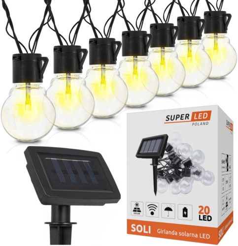  SuperLED 550 cm solar light chain, black