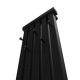  Decorative radiator with hangers RADIATOR HOOK 100x46 BLACK MATT