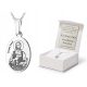  SILVER SET pr. 925 Chain 50cm and Saint Joseph Medal + ENGRAVING