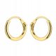  GOLD EARRINGS FOR WOMEN 585 HOOPS 9mm 14k