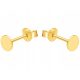  Gold Minimalist Coin Hoop Earrings Silver Gold Plated 925 Hoops 4mm