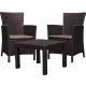  Curver garden furniture set, plastic, Allibert Rosario, brown, 3-piece.