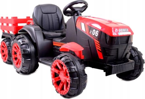  12V BATTERY TRACTOR, 2 MOTORS, LONG TRAILER