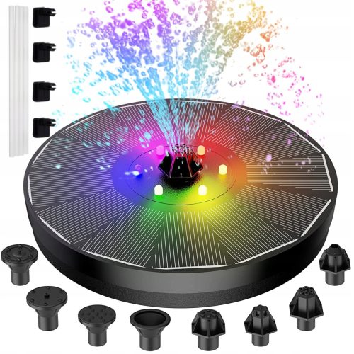  SOLAR GARDEN FOUNTAIN LED FLOATING WATER PUMP for RGB pond