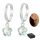  925 SILVER EARRINGS HANGING Ice flowers SILVER English clasp