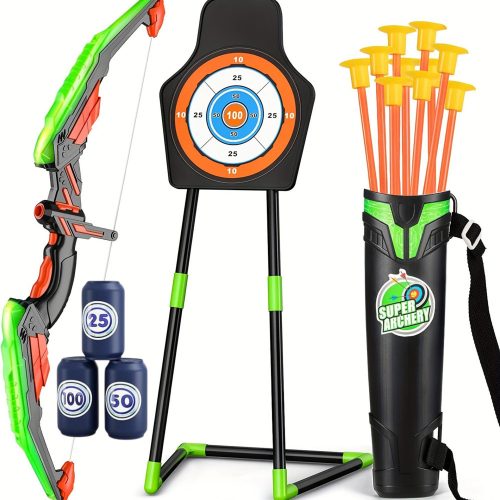  Children's Bow Shield Arrow Boxes Shooting Set LED Quiver Set