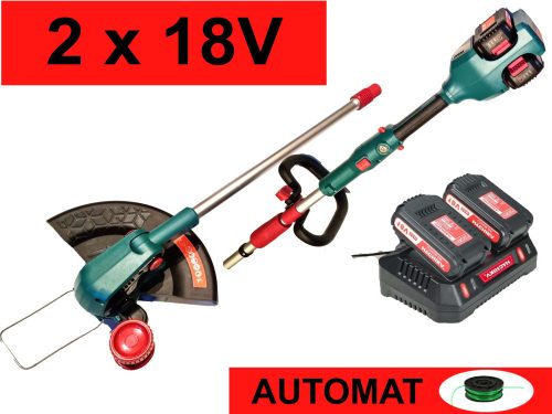  Powerful brushless brush cutter, 2 speeds, 2 batteries, automatic – line