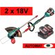  Powerful brushless brush cutter, 2 speeds, 2 batteries, automatic – line