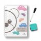  REUSABLE DRAWING BOOK with SPONGE and MARKER, EDUCATIONAL