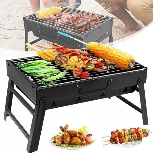  CHARCOAL GRILL PICNIC GRILL STAINLESS STEEL SMALL PORTABLE GRILL CAMPING